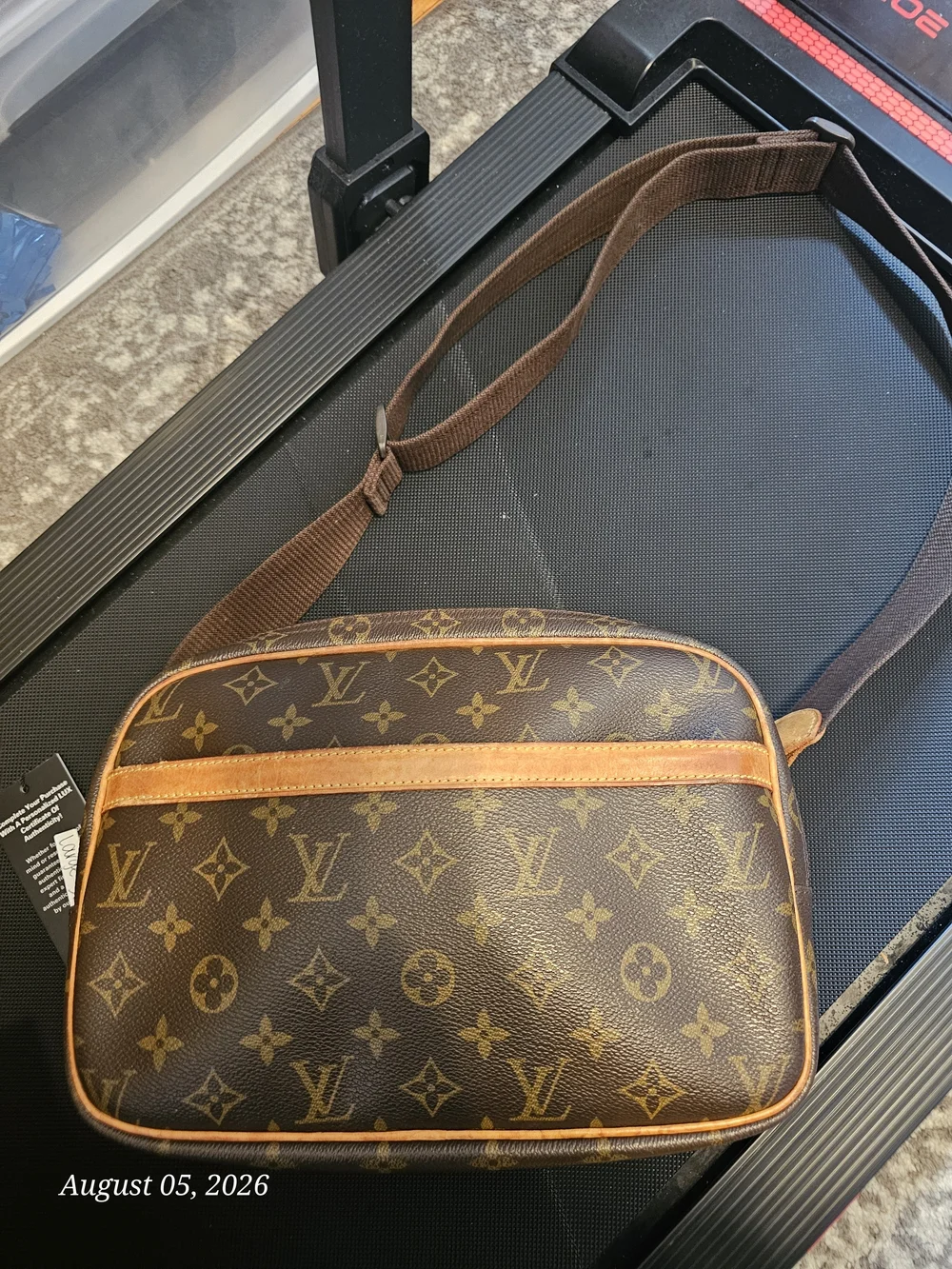 Louis Vuitton Monogram Brown & Tan Crossbody Large Bag